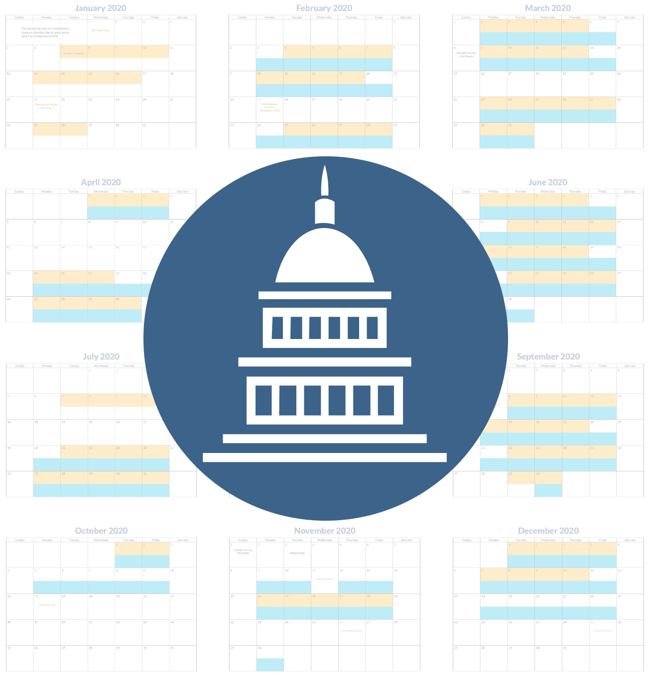 House 2025 Congressional Calendar