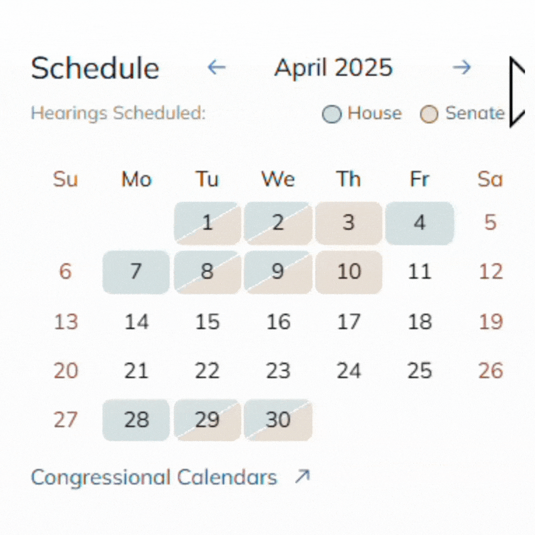 Congressional Hearings Transcripts Schedules Alerts Leadership Connect